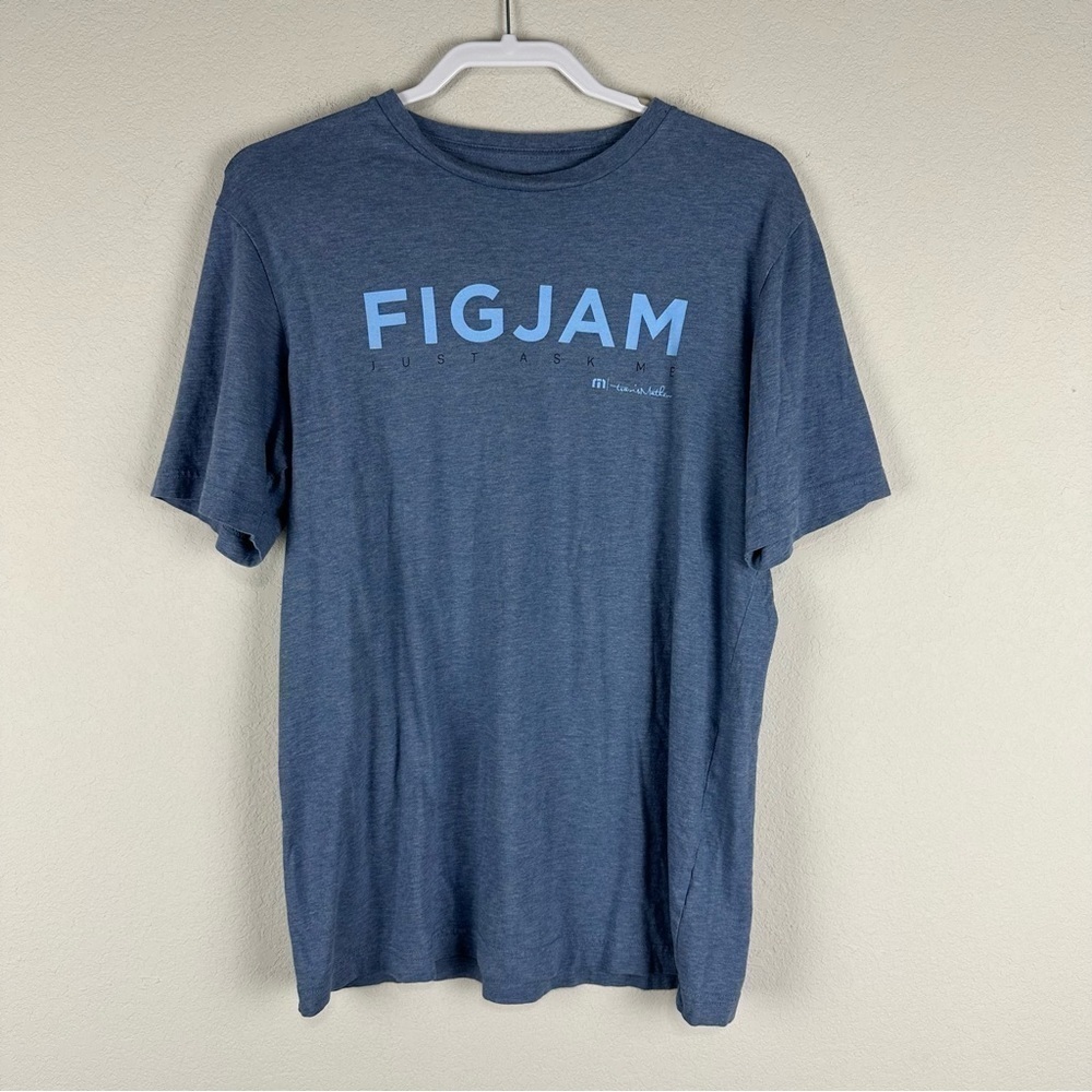 Travis Mathew Blue Fig Jam Short Sleeve Tee Shirt Size Medium